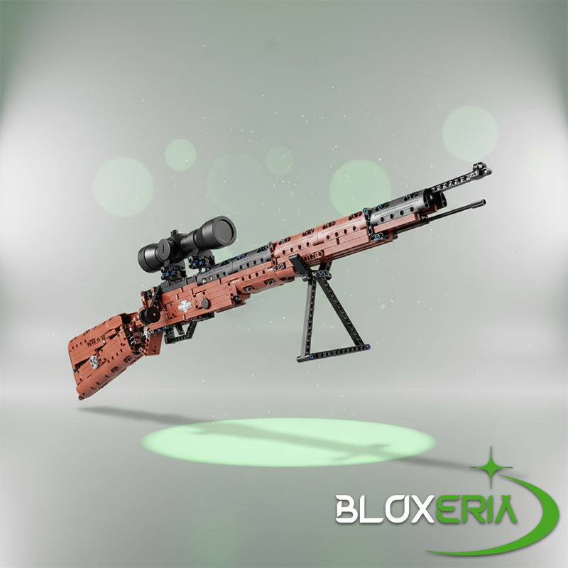 SniperBlox™ - Karabin snajperski składany z klocków strzelający